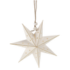SET OF 8 MINI PAPER DECORATIVE STARS 10 CM GOLD/WHITE