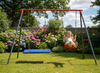 HUŚTAWKA OGRODOWA PODWÓJNA (METALOWY STELAŻ + HUŚTAWKA + BOCIANIE GNIAZDO) 290 x 180 x 200 CM