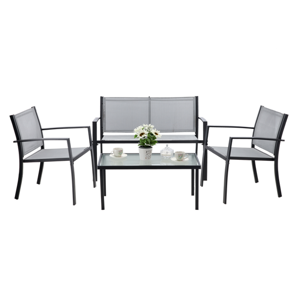 GARDEN FURNITURE SET - BENCH, 2 CHAIRS, TABLE *0846