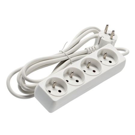 EXTENSION CORD POWER STRIP 4 SOCKETS 3M WHITE