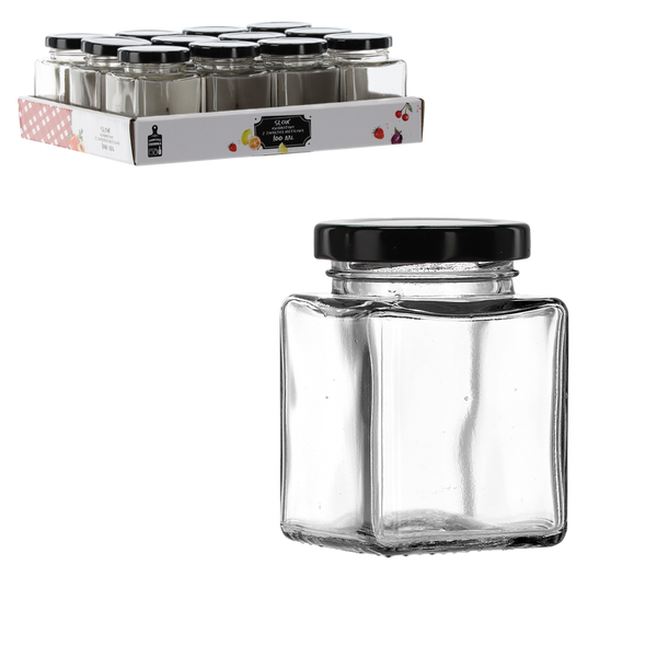 JAR 100 ML SQUARE WITH METAL LID