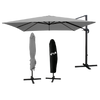 PARASOL OGRODOWY "MINI ROMA" 2,5 x 2,5 M SZARY Z POKROWCEM 