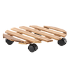Suport din lemn pentru ghiveci rotund pe roti FI 30 CM *4557