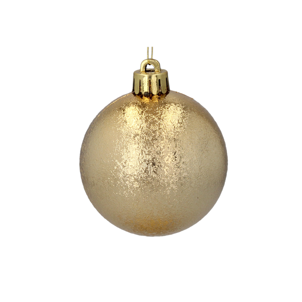 SET OF 6 BAUBLES 6 CM RED/GOLD/SILVER