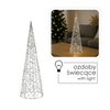 Vianočná ozdoba - LED kužeľový vianočný stromček 40 cm strieborný *6369