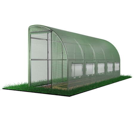 TUNEL FOLIOWY OGRODOWY 5 SEGMENTOWY "POŁÓWKA" ZIELONY 6x1,5x2 m *1446