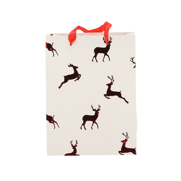 CHRISTMAS GIFT BAG REINDEERS 18 x 24 x 8 CM