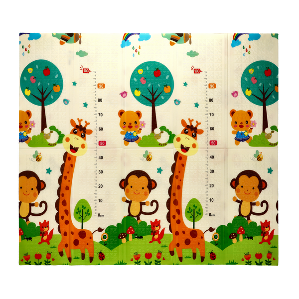 DVOJITÁ VZDĚLÁVACÍ PODLOŽKA 180x200x1 CM SKLÁDACÍ ZVÍŘATA-ČÍSLA + TAŠKA *4367