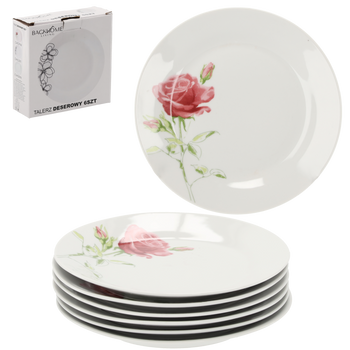 SET OF 6 DESSERT PLATES ROUND G340