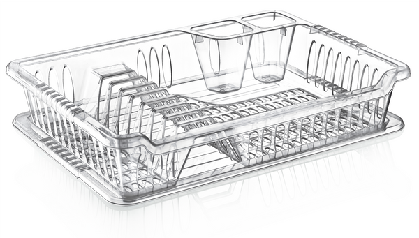 DISH RACK TRANSPARENT SMALL VIOLET WITH BASE