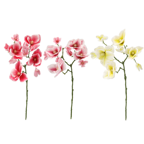 RAMURĂ ARTIFICIALĂ - MAGNOLIE 56 CM MIX DE CULORI pachet=24buc *4007