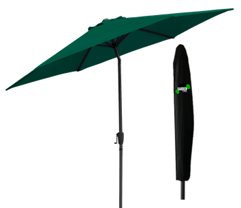 PARASOL OGRODOWY 3 M ZIELONY Z POKROWCEM *2569