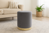 ROUND POUF 28 X 42 CM DARK GREY