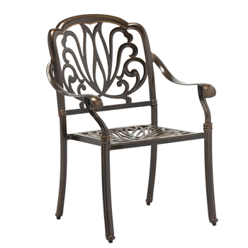 KRZESŁO ALUMINIOWE "HASTINGS" ANTYCZNY BRĄZ 65 x 64 x 92 CM *4072