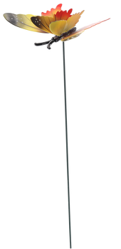 ZDOBENÍ NA PIKET DO KVĚTINÁČE / ZAHRADY - MOTÝL 10 CM / 50 CM *5405