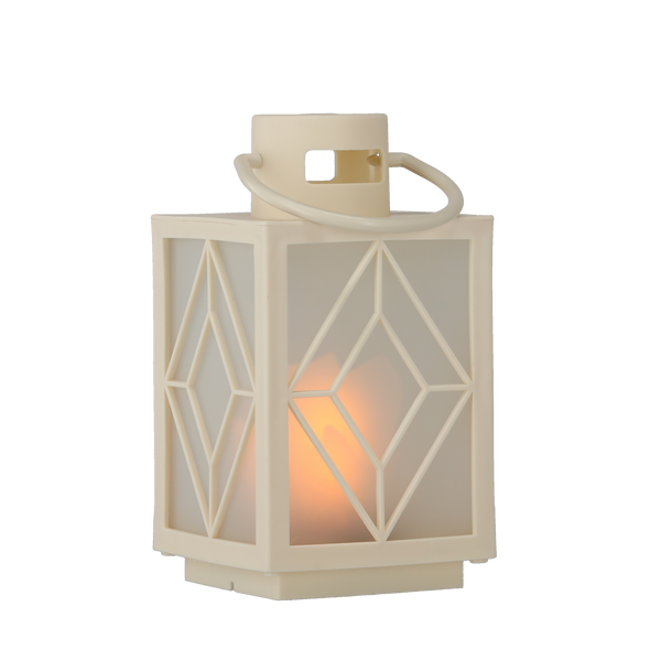 CHRISTMAS LANTERN 20,5 CM WHITE