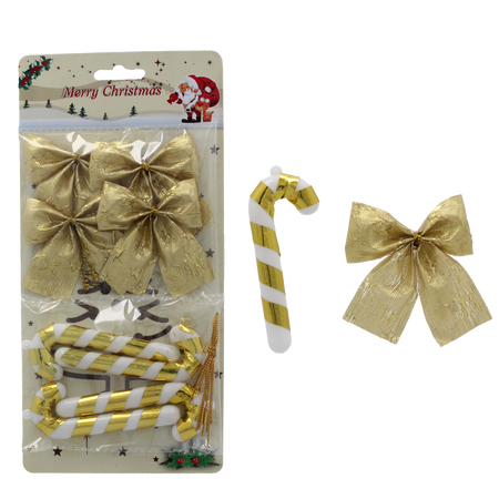 CHRISTMAS ORNAMENTS SET GOLD