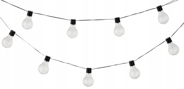 GIRLANDA SOLARNA OGRODOWA DŁ. 2 + 1,8 M STRIPES 10 LED CIEPŁY BIAŁY *3613