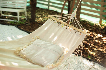 BOHO HAMMOCK WITH FRINGES 200X100 CM BEIGE