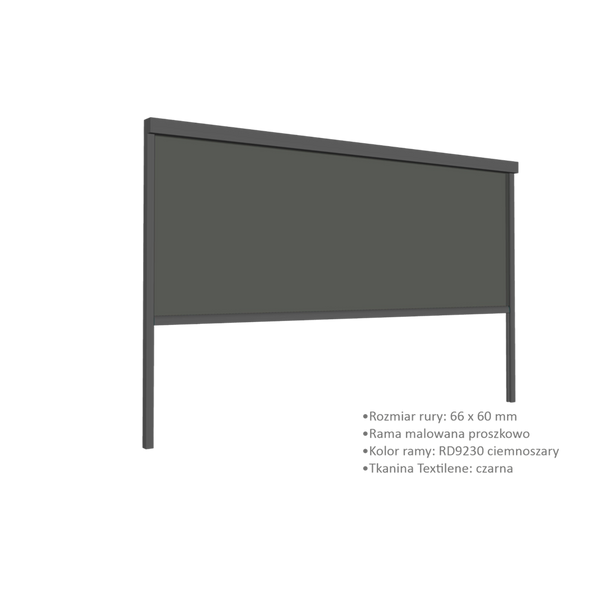 ROLETA DO PERGOLI ALUMINIOWEJ 4 M MANUALNA 366 CM 