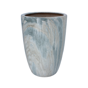 CERAMIC PLANT POT COVER 30,5 X 30,5 X 42,5 CM MARBLE EFFECT