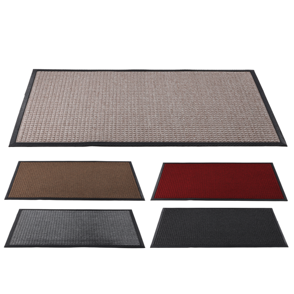 RECTANGULAR RUBBER + PP DOORMAT 80X120 MIX COLORS