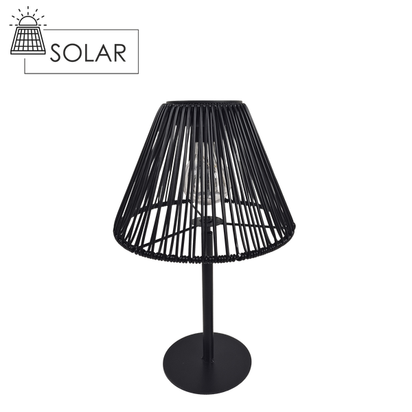 LAMPION SOLAR - LAMPĂ - NEGRU 33 CM LED *5986