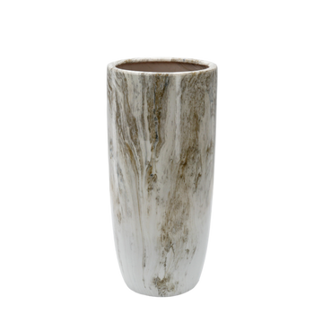 KERAMICKÝ OBAL NA KVETINÁČ 33 x 33 x 70 CM MARMUROVÝ EFEKT *5764