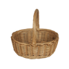 KOSZYK WIKLINOWY 23 x 17 x 10/21 CM Z RĄCZKĄ - NATURALNY *8451