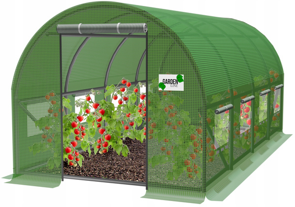 TUNEL FOLIOWY OGRODOWY 4 SEGMENTOWY ZIELONY  6 x 3 x 2 M