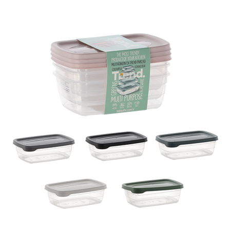 SADA 3 OBDELNÍKOVÝCH KONTENÉRŮ TREND BOX 0,6L *8861