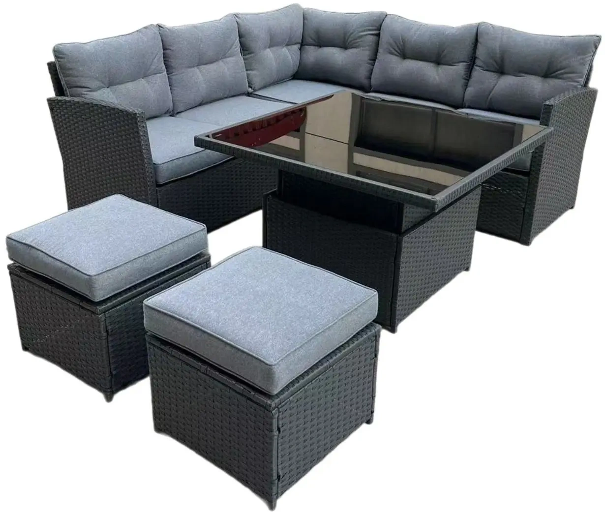 ZESTAW MEBLI RATTANOWYCH ( SOFA NAROŻNA + 2 PUFY + STOLIK Z REGULOWANĄ WYS. ) SZARY + SZARE PODUSZKI pol_pl_ZESTAW-MEBLI-RATTANOWYCH-SOFA-NAROZNA-2-PUFY-STOLIK-Z-REGULOWANA-WYS-SZARY-SZARE-PODUSZKI-8212-424_5