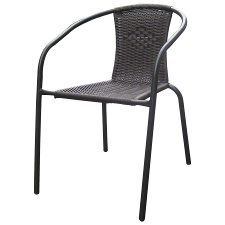 ZÁHRADNÉ KRESLO tmavohnedé /do setu 2 kresiel + stôl/ 52 x 60 x 72 cm *2255