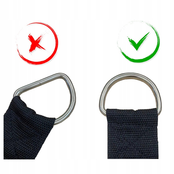 HAMMOCK MOUNTING KIT - STRAPS WITH CARABINERS - LOAD CAPACITY 1000KG