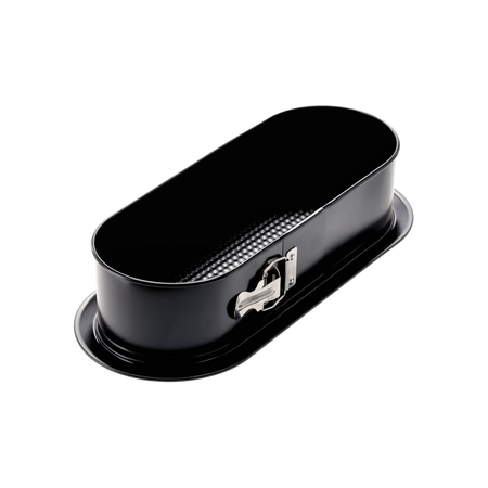 TAVĂ PENTRU TORT FACTURATĂ RECTANGULARĂ 34X12CM CU STRAT DE PROTECȚIE NON-STICK NEAGRĂ *2927