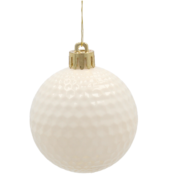 SET OF 24 ORNAMENTS 6 CM CHAMPAGNE/GRAY/WHITE