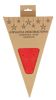 PAPER DECORATIVE STAR 60 CM RED WITH GOLD EMBROIDERY