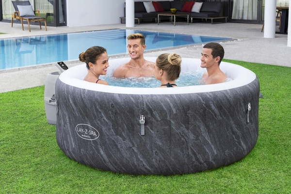 Lay-Z-Spa 71" x 26"/1.80m x 66cm Boracay Smart AirJet 4 Blue Marble