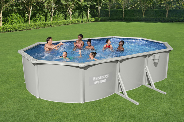 FRAME POOL 6.10m x 3.60m x 1.2m (POOL, FILTER PUMP, LADDER, FLOOR) *6712