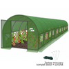 TUNEL FOLIOWY OGRODOWY 10 SEGMENTOWY ZIELONY 10 x 5 x 2 M Z DRZWIAMI NA ZAWIASIE