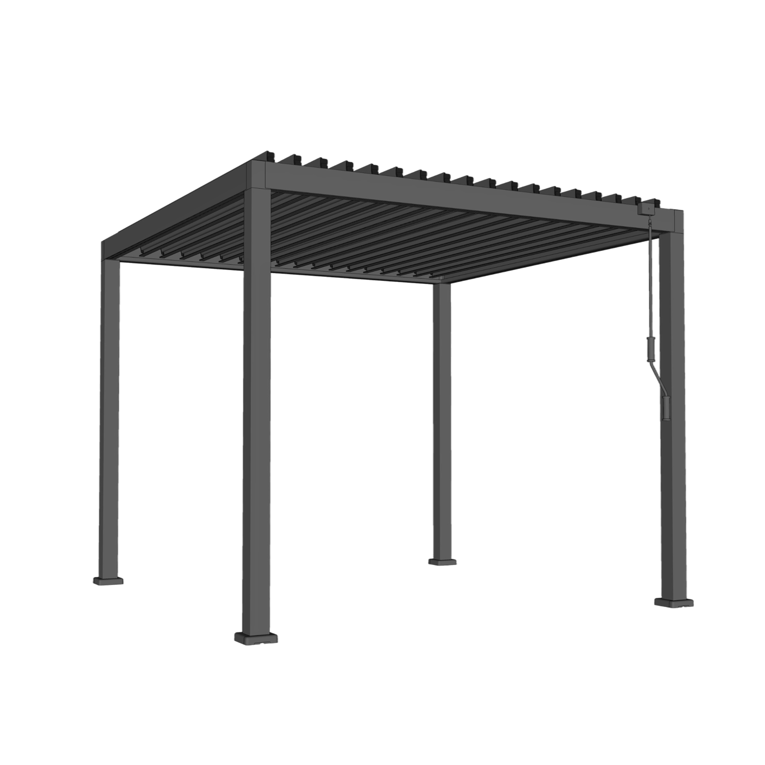 PERGOLA OGRODOWA ALUMINIOWA SZARA LED 3 x 3 x 2,5 M pol_pl_PERGOLA-OGRODOWA-ALUMINIOWA-SZARA-LED-3-x-3-x-2-5-M-8990_1