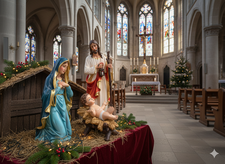 ŚWIĘTA RODZINA - ZESTAW 3 FIGUR 60 CM polyresin