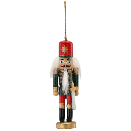 SET OF 4 CHRISTMAS DECORATIONS WOODEN SOLDIER 12.5 CM