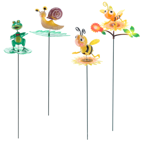 DEKORACE NA ŠPEJLI DO KVĚTINÁČE / ZAHRADY - MIX VZORŮ 12 CM / 50 CM *5320