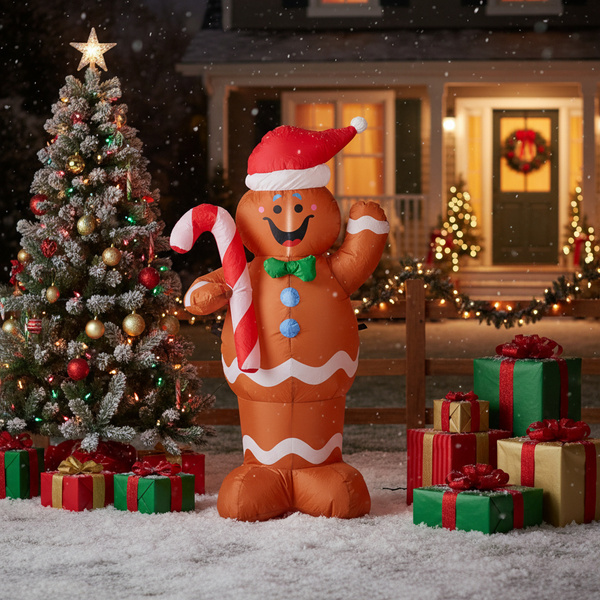 INFLATABLE GINGERBREAD MAN LED