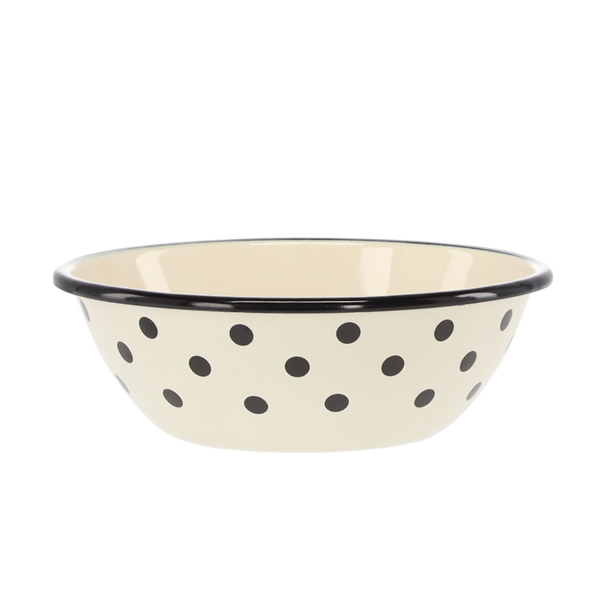 ENAMEL BOWL 0.6 L 16.5 CM CREAMY DOTS