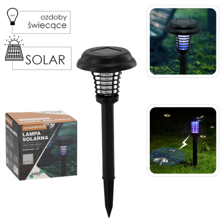SOLAR PEST KILLER LED  13,8 x 13,8 x 42 CM