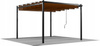 ZÁHRADNÍ PERGOLA S POHYBLIVÝMI LAMELAMI Z POLYKARBONÁTU 3 x 3 M HNĚDÁ *4016