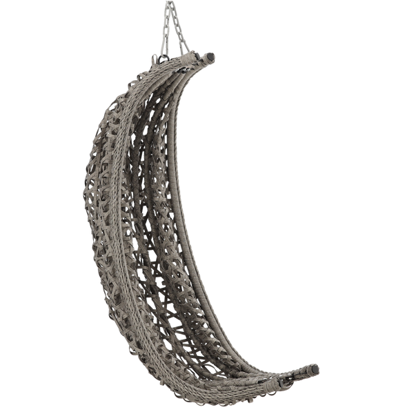 FOTEL WISZĄCY SKŁADANY SZARY, PODUSZKA - CIEMNY SZARY, RAMA - JASNY SZARY *9094