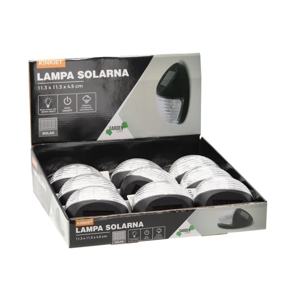 LAMPĂ SOLARĂ 11,3 x 11,3 x 4,5 CM disp.12buc *0694